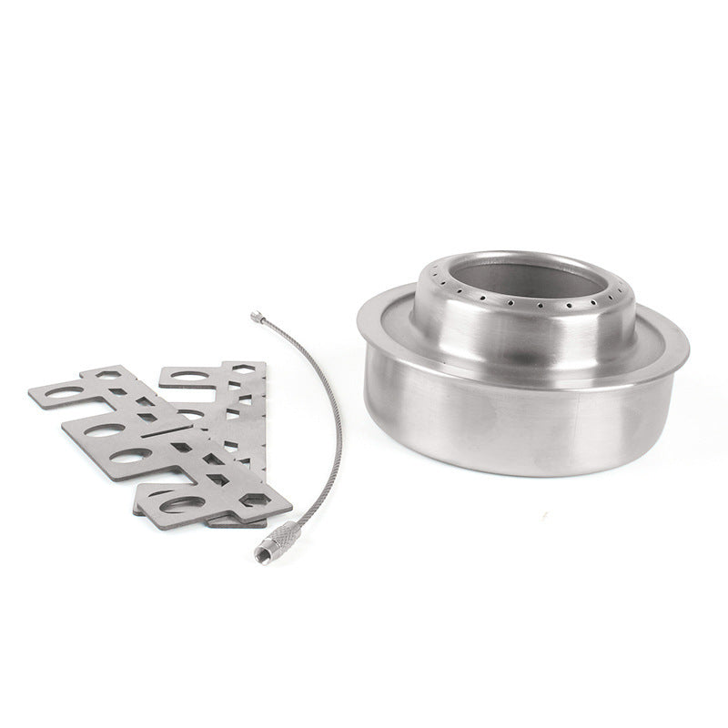 Outdoor Stainless Steel Alcohol Stove - Silver