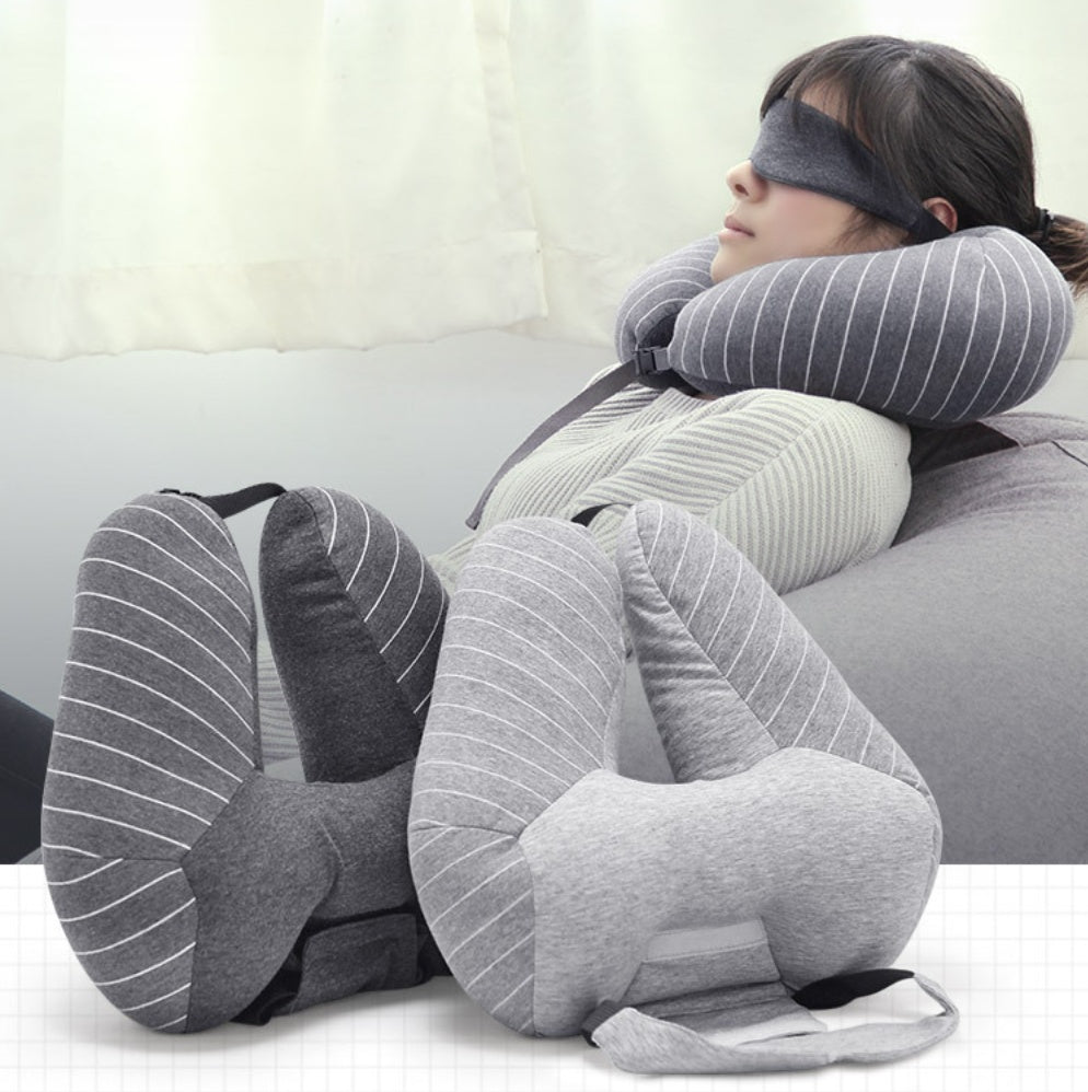 Ergonomisk u-formad nack- och ryggkudde