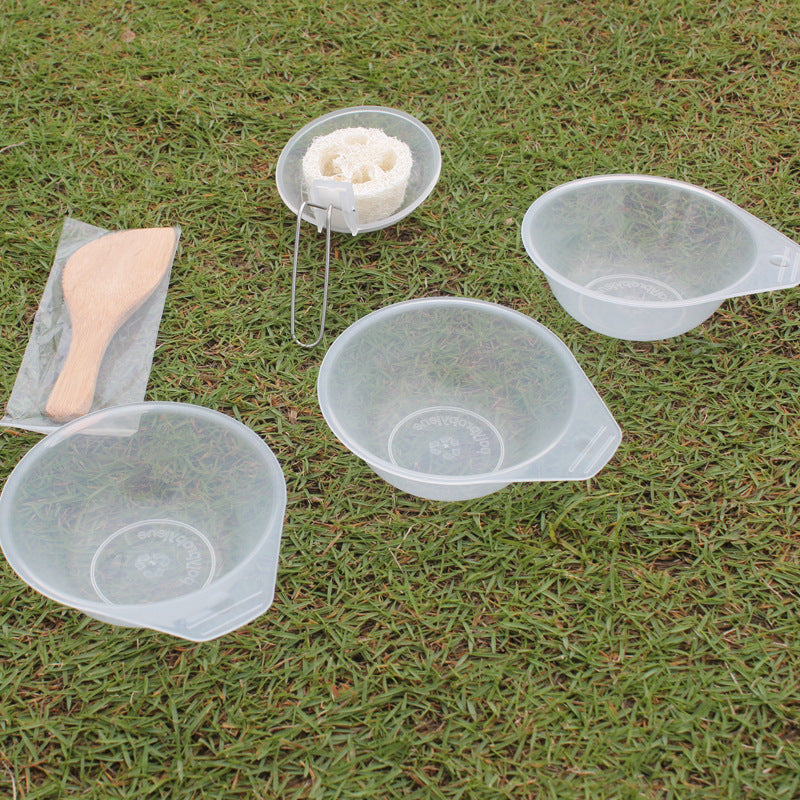 Outdoor Portable Cookware Camping Hiking Picnic Non-stick Cooking Pan Pot Bowl Set for 2-3 Person - default