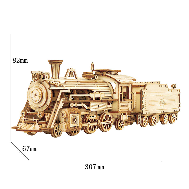 Robotime 3D Wooden Puzzle Prime Steam Express Model DIY Kit Puzzle Toy