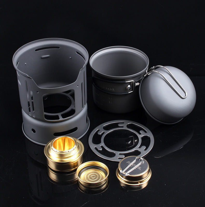 Small Outdoor Camping Cookware Set - Black