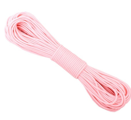 Luminous 9-core luminous rope Camping outdoor safety equipment special rope 9-cell umbrella rope - Pink / 6Metre