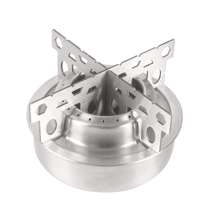 Outdoor Stainless Steel Alcohol Stove - Silver