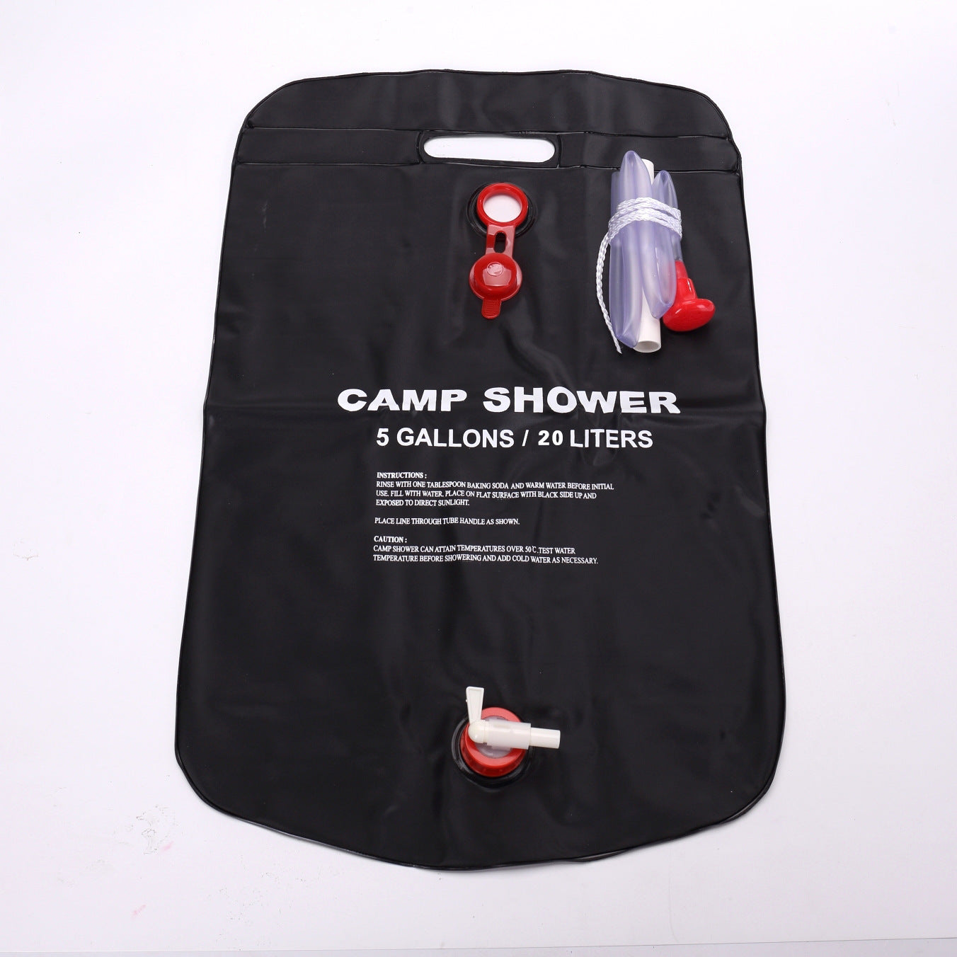 Folding Pvc Sports Outdoor Camping Shower Water Bag Travel Bathing Water Bag - Black