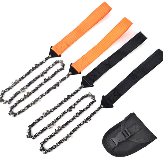 Labor-Saving Manganese Steel Chain Saw - Black
