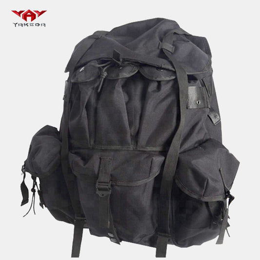 Tactical Iron Frame Backpack Outdoor Army Fan Field Weight Bearing Training Marching Backpack - Black