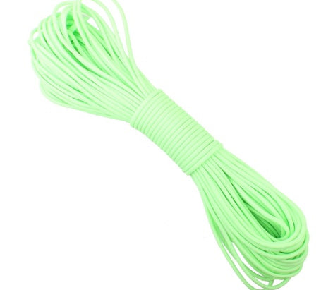 Luminous 9-core luminous rope Camping outdoor safety equipment special rope 9-cell umbrella rope - Green / 6Metre