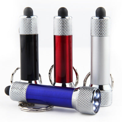 Mini Keychain Light Emergency Night Light Camping Flashlight Portable LED Torch Aluminum Keyring - Black