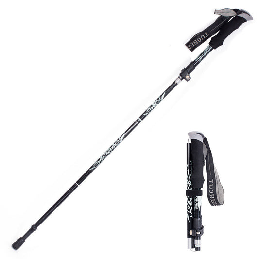 Ultralight Aluminum Alloy 5Sections Walking Poles Adjustable Trekking Poles Telescopic Walking Sticks Anti Shock Hiking