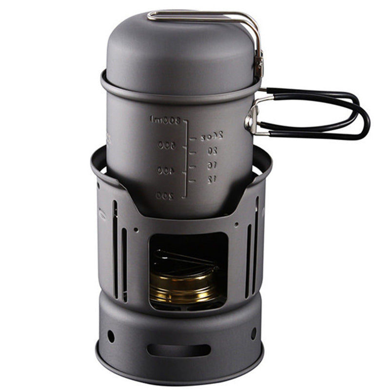 Small Outdoor Camping Cookware Set - Black