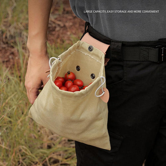 Outdoor Picking Multifunctional Bag Hanging Waist Kit Waist Strap Bag Folding Canvas Kit Canvas Fruit Harvest Pouch For