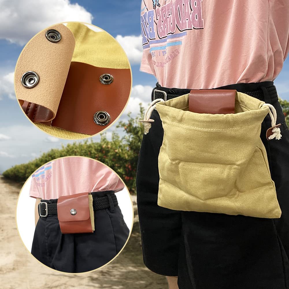 Outdoor Picking Multifunctional Bag Hanging Waist Kit Waist Strap Bag Folding Canvas Kit Canvas Fruit Harvest Pouch For