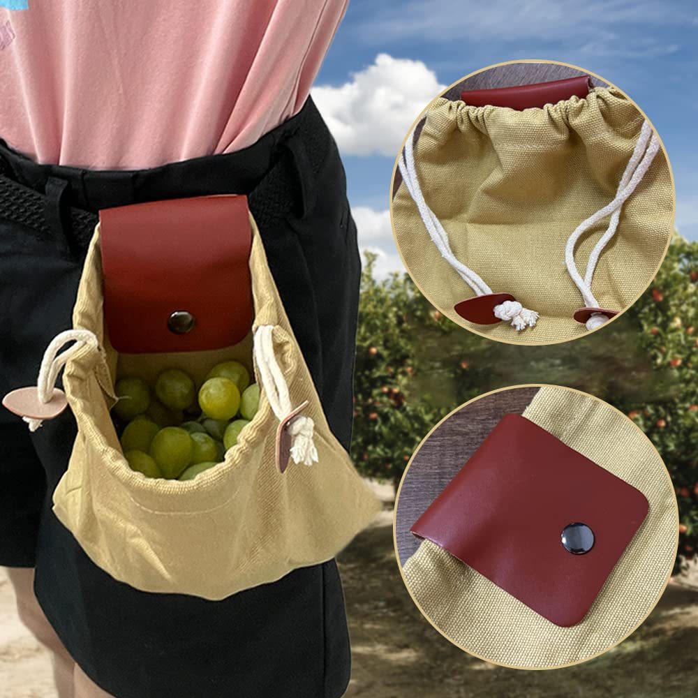 Outdoor Picking Multifunctional Bag Hanging Waist Kit Waist Strap Bag Folding Canvas Kit Canvas Fruit Harvest Pouch For