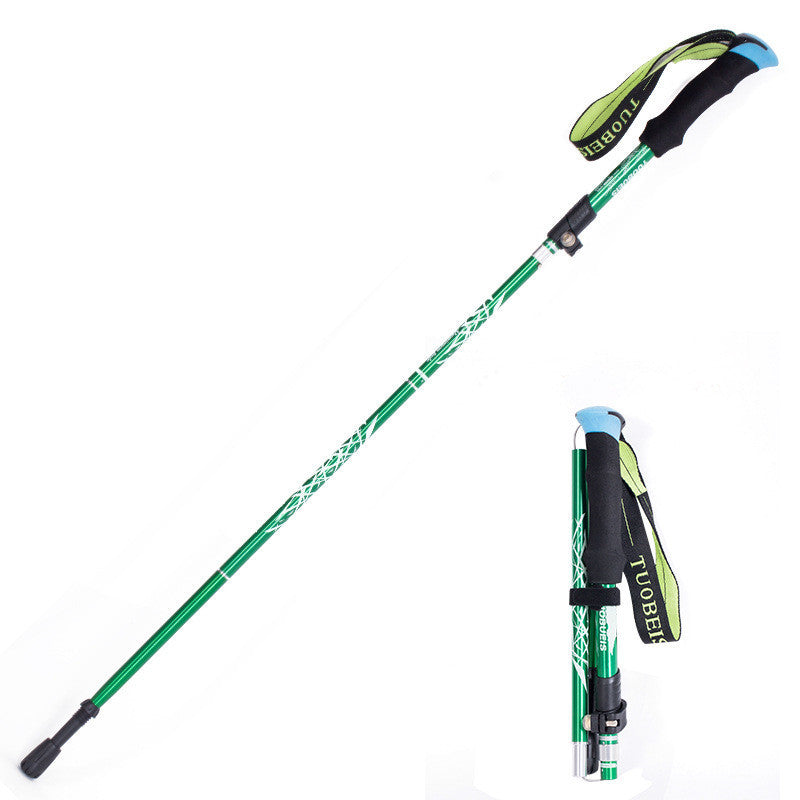 Ultralight Aluminum Alloy 5Sections Walking Poles Adjustable Trekking Poles Telescopic Walking Sticks Anti Shock Hiking