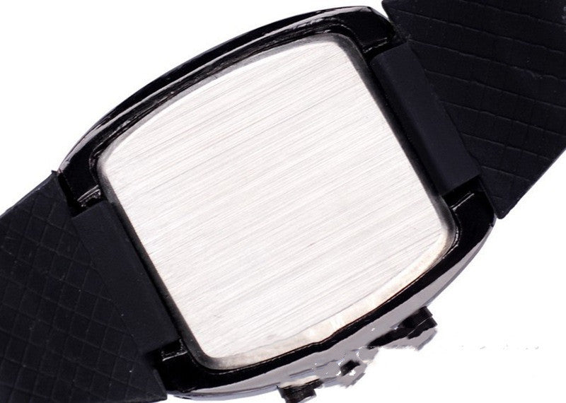 Elegant herrklocka med unik LED-display och digital funktion - Svart