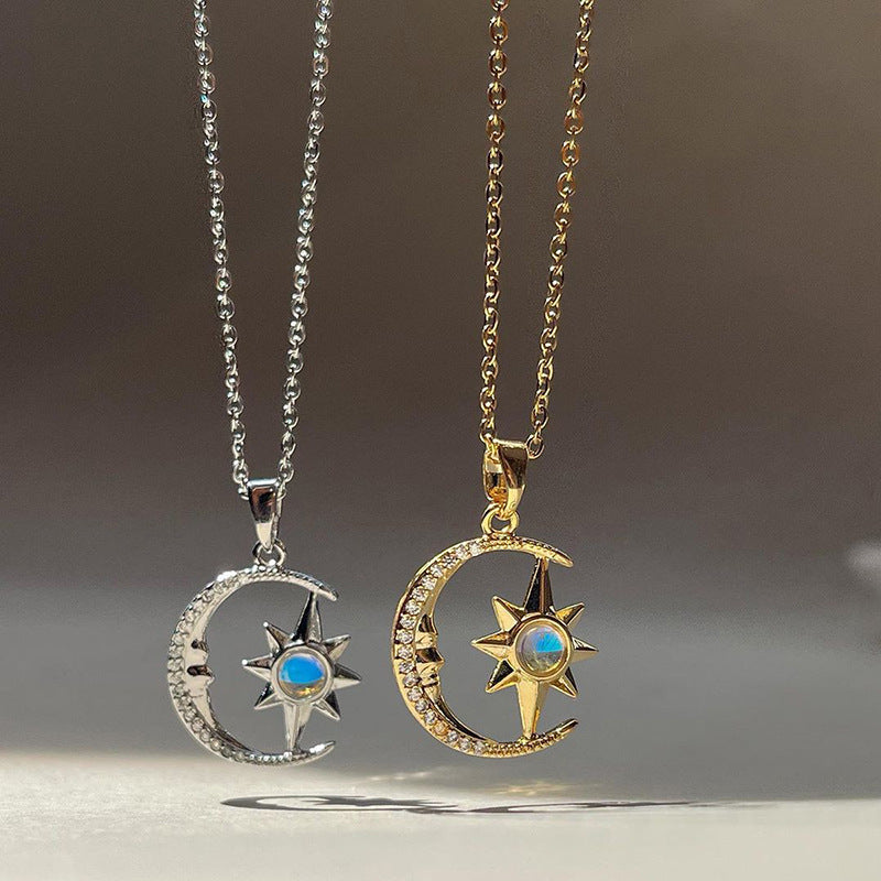Moon star halsband