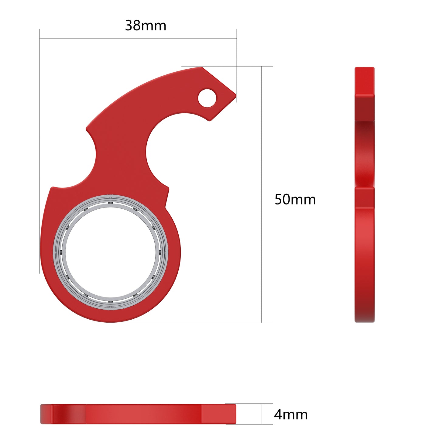 Multifunktionell fidget spinner med flasköppnare