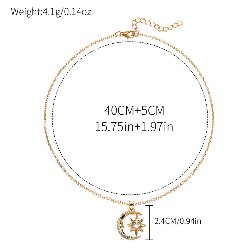 Moon star halsband