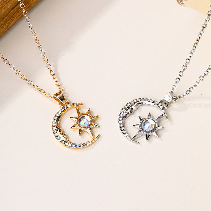 Moon star halsband