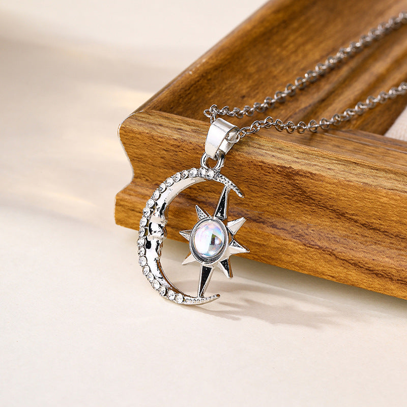Moon star halsband