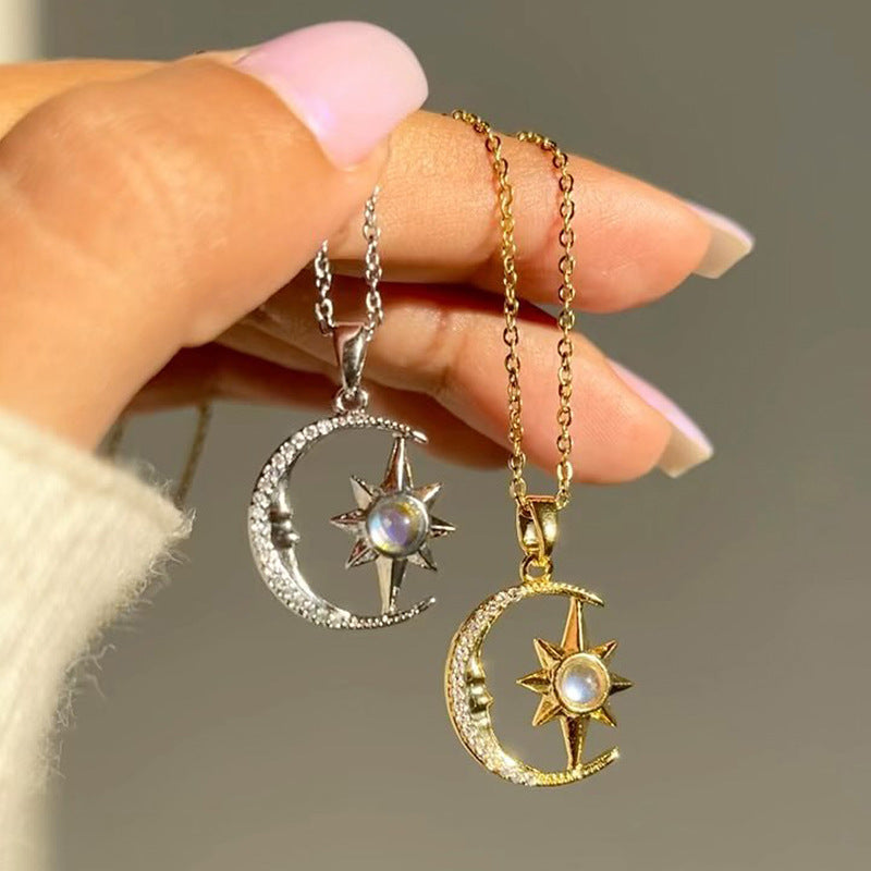 Moon star halsband